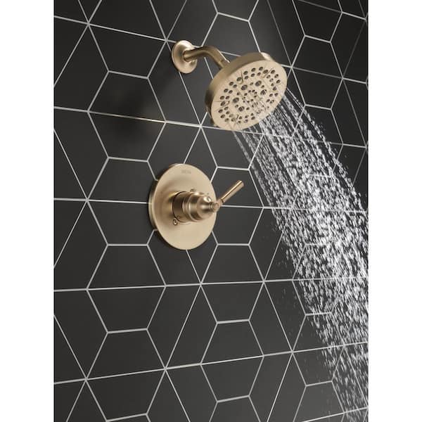 Delta Saylor 1-Handle Wall Mount Shower Trim Kit in Champagne