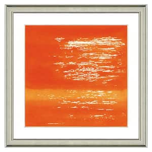 "Orange sunset" Framed Archival Paper Wall Art (24 in. x 24 in. full size)