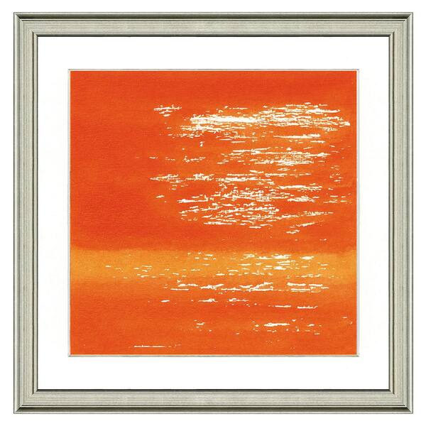 Vintage Print Gallery "Orange sunset" Framed Archival Paper Wall Art (24 in. x 24 in. full size)