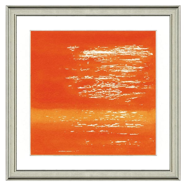 Vintage Print Gallery "Orange sunset" Framed Archival Paper Wall Art (26 in. x 26 in. full size)