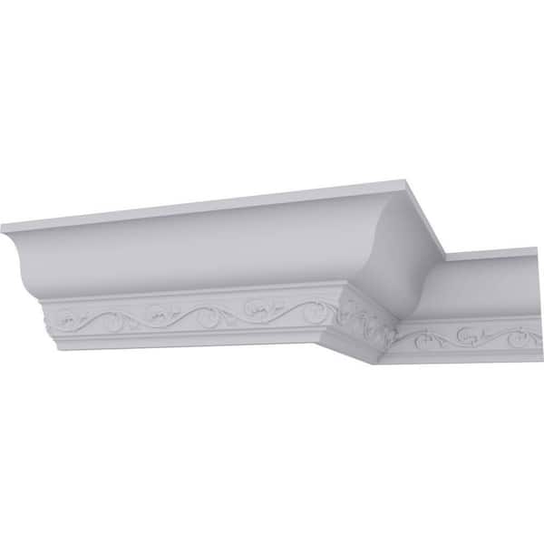 Ekena Millwork SAMPLE - 3-3/8 in. x 12 in. x 3-1/2 in. Polyurethane Cornelia Crown Moulding