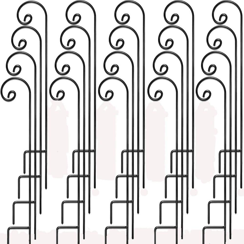 Black Metal Steel Outdoor Curled Shepherd Hook 35 in. (20-Pack) price history on PriceWatchPro
