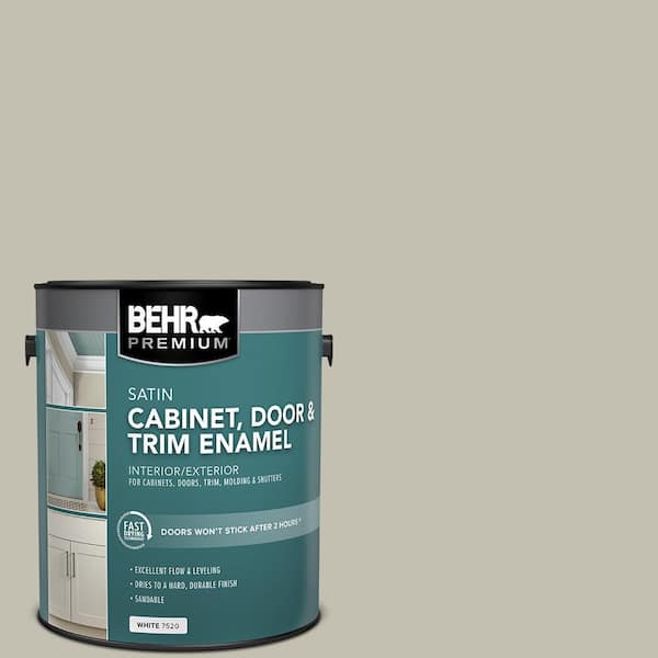 BEHR PREMIUM 1 gal. #N350-3 Biking Trail Satin Enamel Interior/Exterior Cabinet, Door & Trim Paint