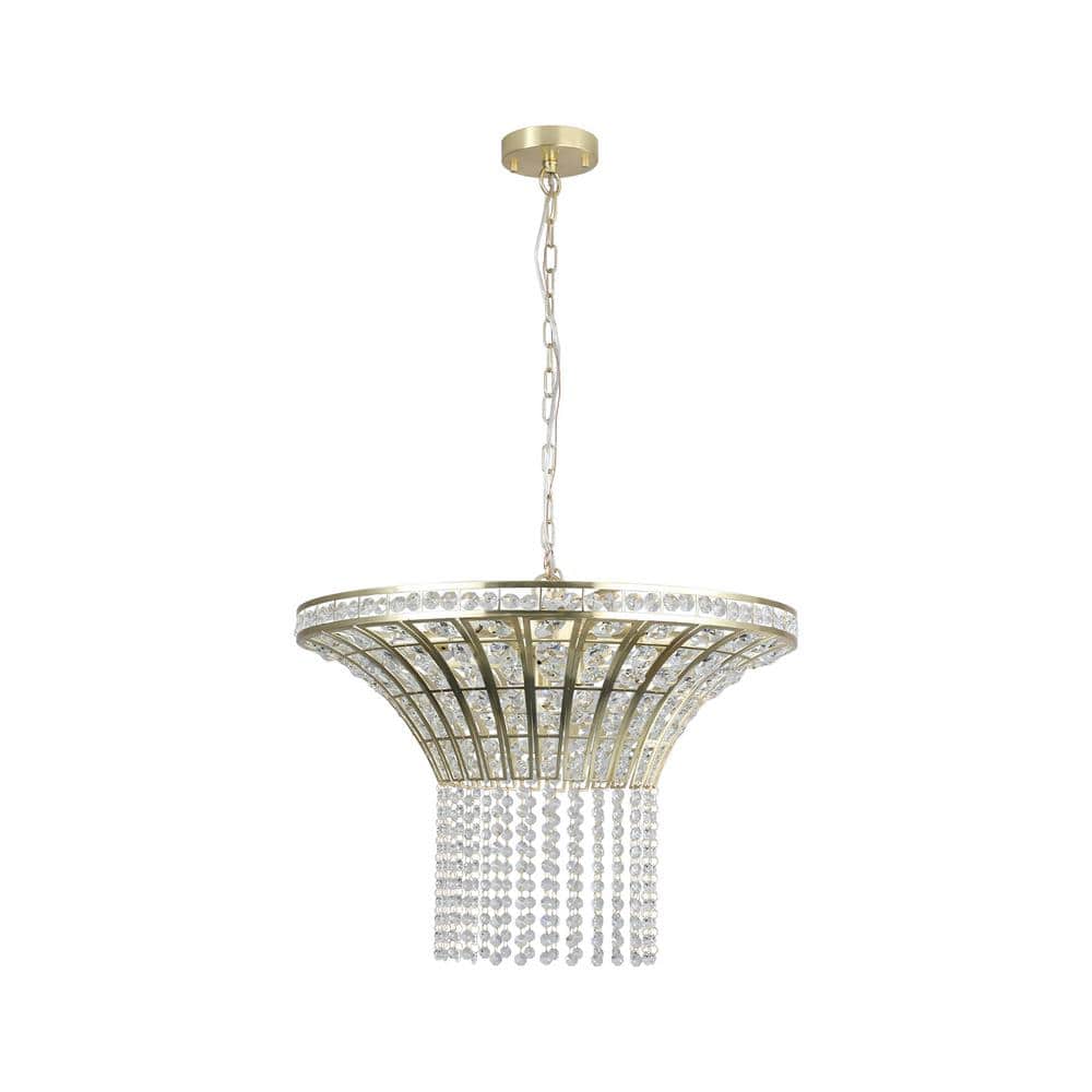 8 Light Gold Modern Crystal Chandelier for Living Room Dining Room with No Bulbs Included price history on PriceWatchPro