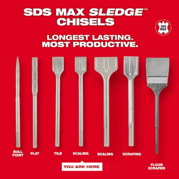 Milwaukee 2 in. x 15 in. SLEDGE SDS-MAX Scaling Chisel 48-62-4084