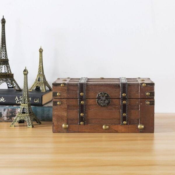 Alexander Small Wooden Treasure Chest, 11 in. x 7 in. x 5.5 in