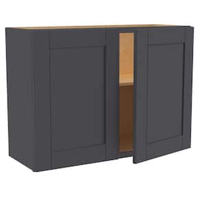 Washington 33 in. W x 12 in. D x 24 in. H Assembled Plywood Wall Blind Kitchen Cabinet in Valiant Onyx with Soft Close