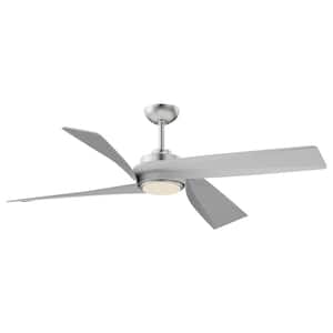 Horizon 56-in 1 Light Brushed Nickel Integrated LED Ceiling Fan