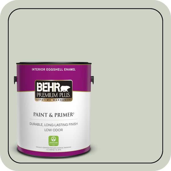 BEHR PREMIUM PLUS 1 gal. #N390-2 Flora Eggshell Enamel Low Odor Interior Paint & Primer