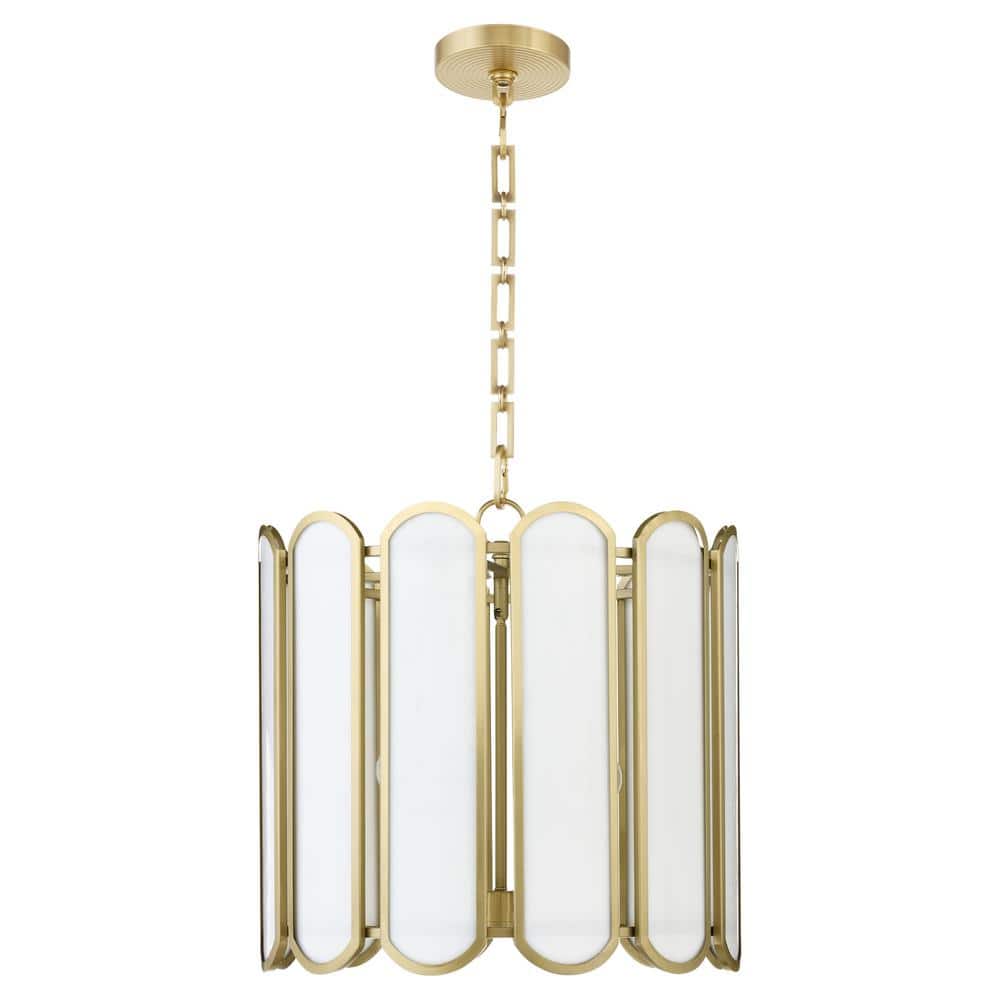 Belleview 4 Light Pendant - Aged Brass price history on PriceWatchPro