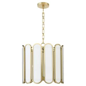 Belleview 4 Light Pendant - Aged Brass