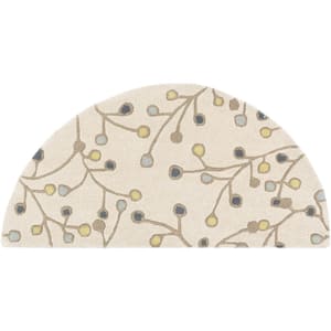 Aloysia Ivory 2 ft. x 4 ft. Hearth Indoor Area Rug