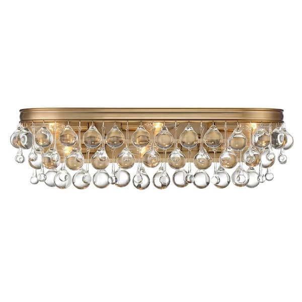 Crystorama Calypso 6-Light Vibrant Gold Vanity Light