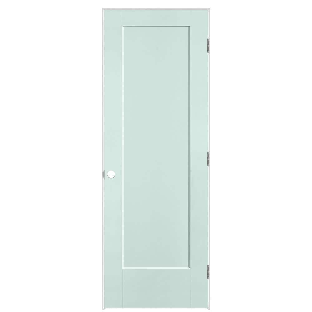 28 in. x 80 in. 1-Panel Lincoln Park Left-Hand Hollow Core Sea Glass Molded Composite Single Prehung Interior Door price history on PriceWatchPro