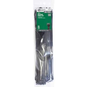 14 in. UV Cable Tie, Black (100-Pack)