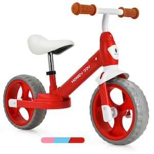 Kids Balance Bike 9 in. Toddler Training Bicycle with Feetrests for 2-Years-5-Years Old Red