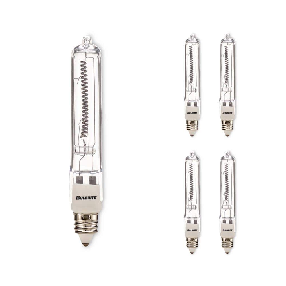 50-Watt Soft White Light T4 (E11) Mini-Candelabra Screw Base Dimmable Clear