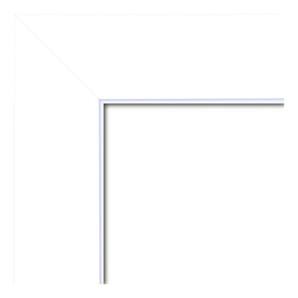 Corvino White Beveled Rectangle Wood Bathroom Wall Mirror