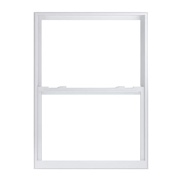 American Craftsman 35.875 in. x 37.25 in. 70 Series White Single Hung Low-E Argon SC Glass Vinyl FL Flange Window, Screen Incl