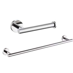 2 -Piece Bath Hardware Set with Mounting Hardware in Polished Chrome