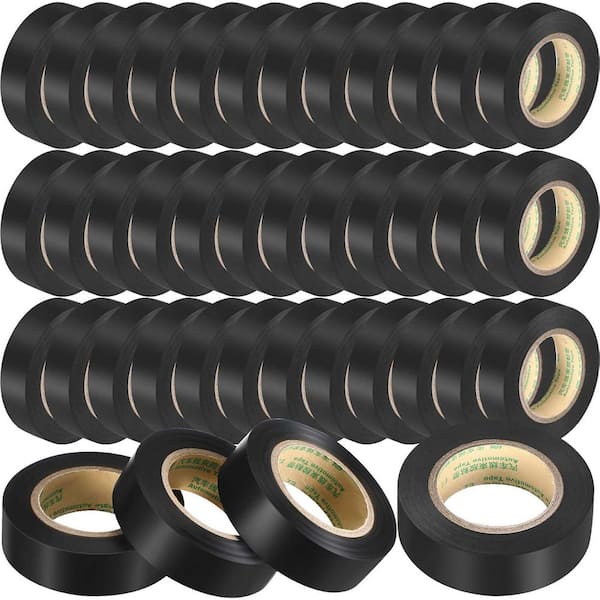 3/4 in. x 66 ft. Electrical Tape Black 40-Pack
