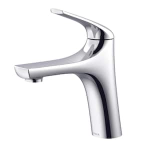 Lemora 1-Handle Deck Mount Bathroom Faucet with 1.2 GPM with Metal Touch-Down Drain in Chrome