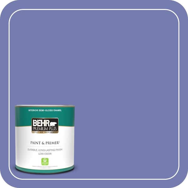 BEHR PREMIUM PLUS 1 qt. #620B-6 Magic Moment Semi-Gloss Enamel Low Odor Interior Paint & Primer