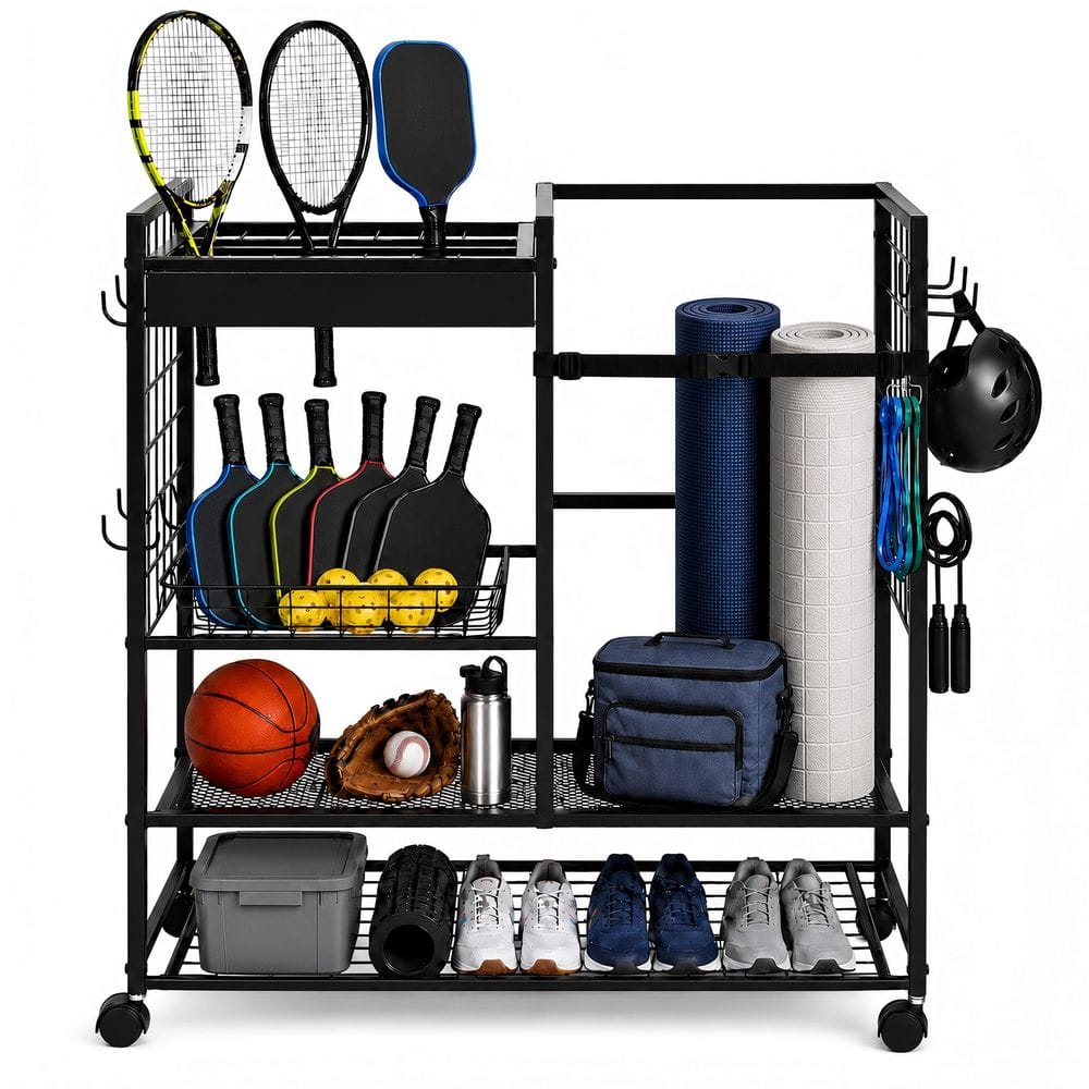 LTMATE 80 lbs. Weight Capacity Tennis Bag Sport Organizer Freestanding ...