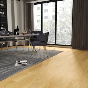 Honey Color Thickness 6 MIL x 3.28 ft. W x Cut to Length Waterproof Vinyl Sheet Flooring (Covers 53.82 sq.ft./Box)