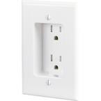 15 Amp Tamper Resistant Recessed Duplex Receptacle with Side Wiring - White