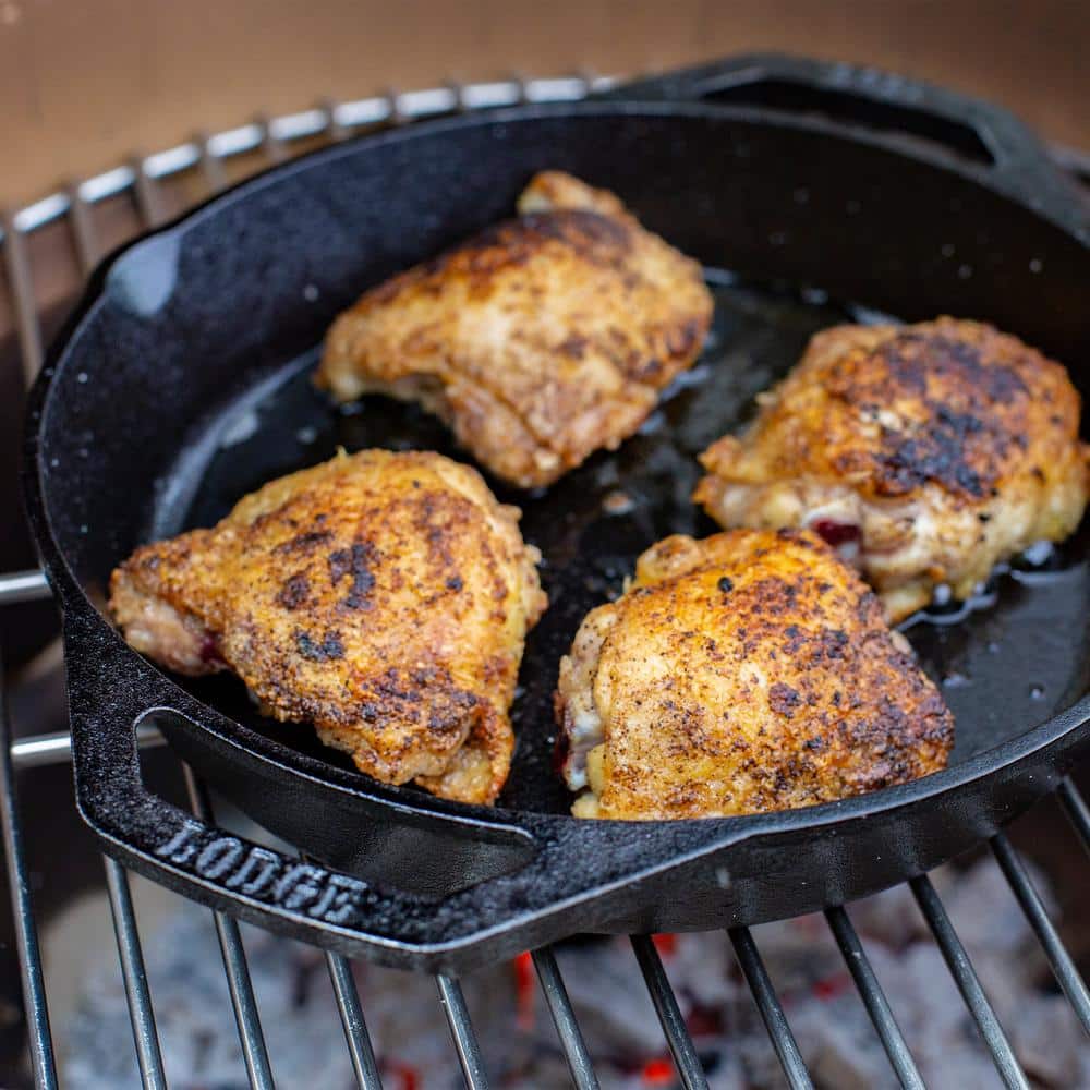10.25-Inch Black Cast Iron Skillet with Dual Handles