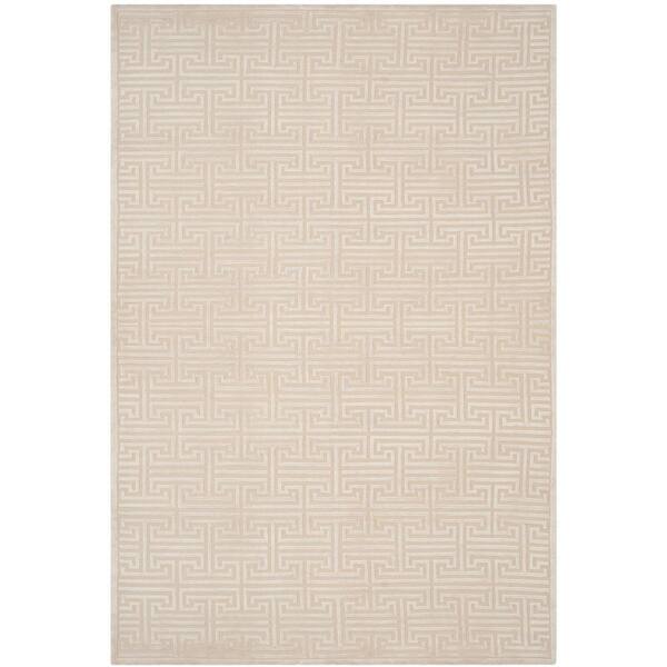 Tibetan 6 ft. x 9 ft. Pearl Greek Key TB427C Area Rug