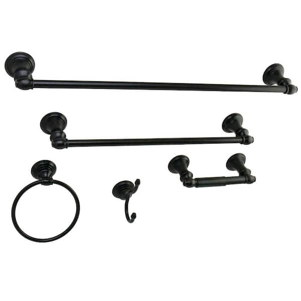 Kingston Brass Provence 5-Piece Bathroom Accessory Set in Oil Rubbed Bronze