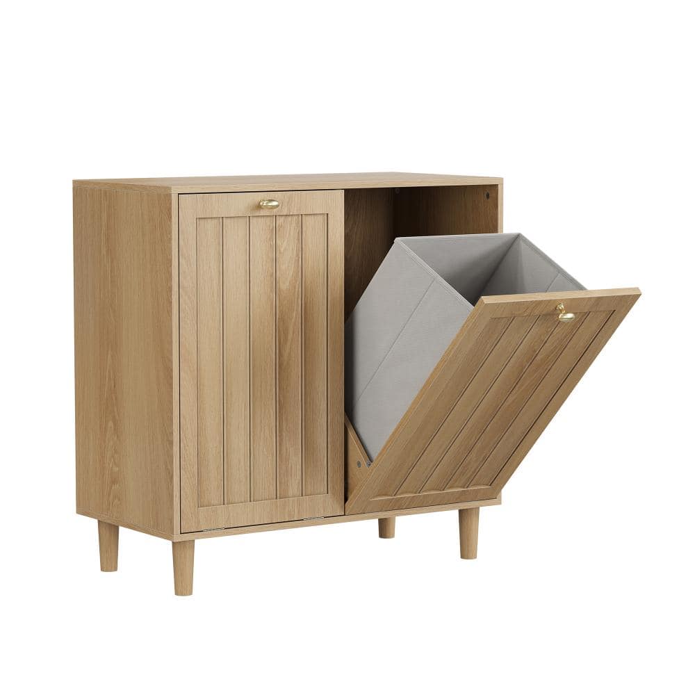 Sloping Laundry Basket with Removable Inner Basket, Bathroom Laundry Storage Cabinet, Freestanding Storage Rack price history on PriceWatchPro