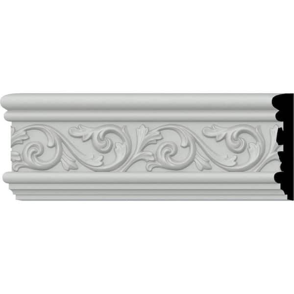 Ekena Millwork SAMPLE - 3/4 in. x 12 in. x 3-5/8 in. Urethane Antonio Chair Rail Moulding
