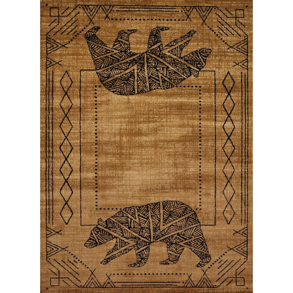 United Weavers Affinity Bear Cave Gold 7 ft. 10 in. x 10 ft. 6 in. Area Rug