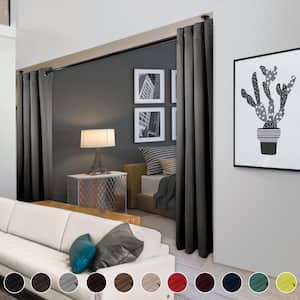 Light Grey Grommet Blackout Curtain - 96 in. W x 108 in. L