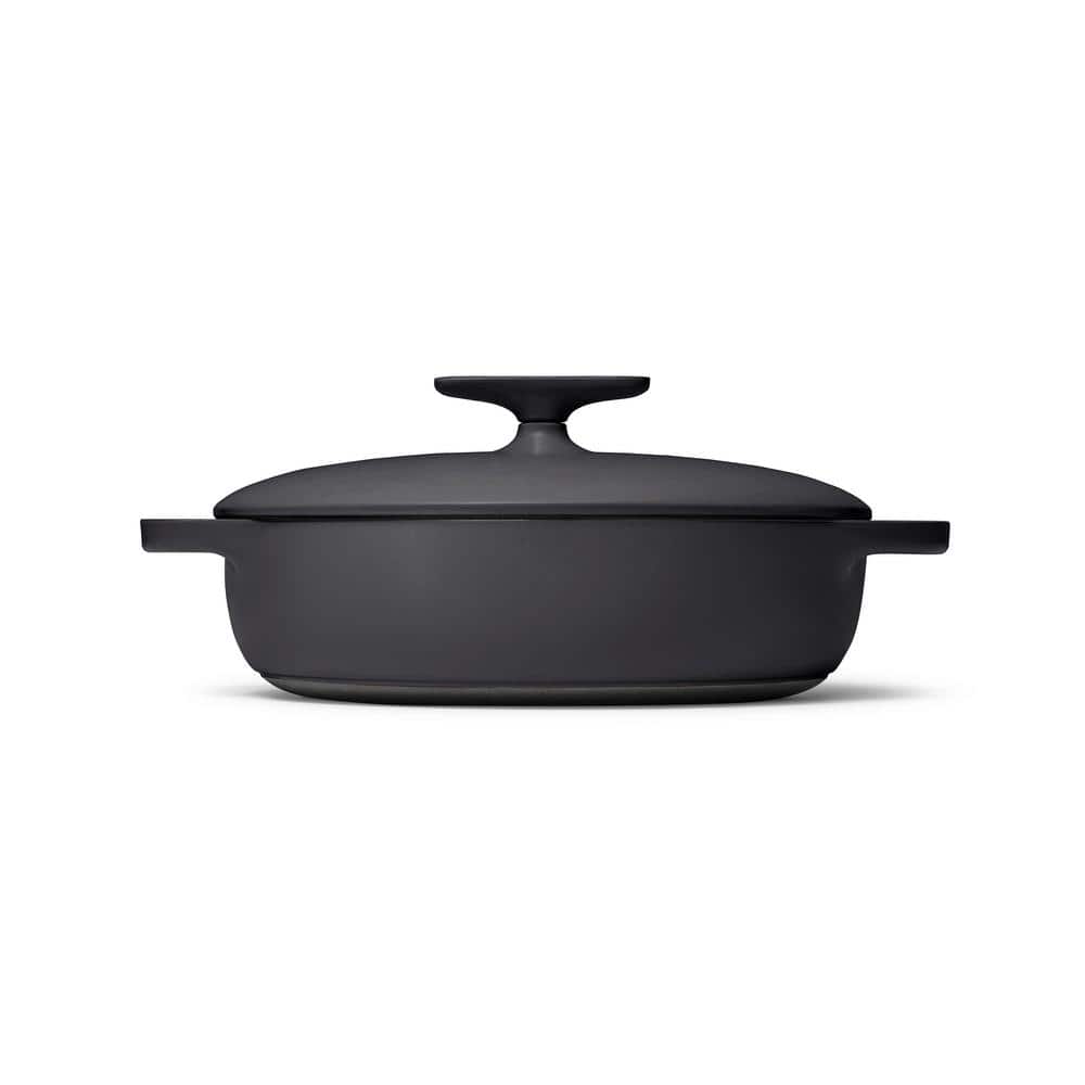 Charcoal Enameled Cast Iron Braiser with Lid, 3.5 Qt