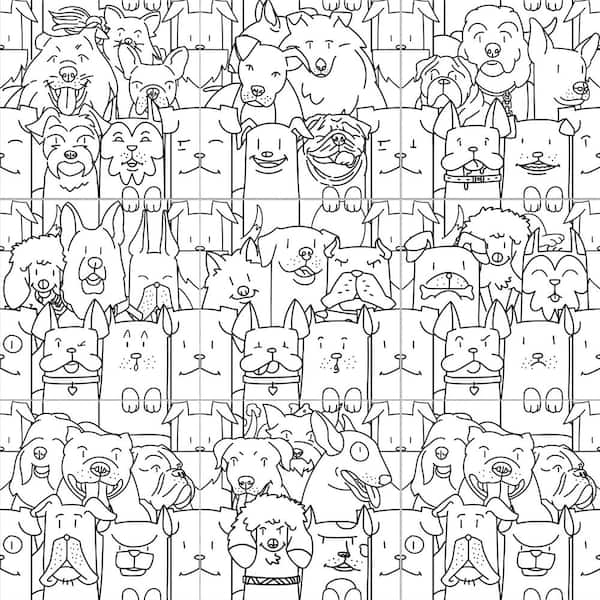 Oh My Dog 9-3/4 in. x 9-3/4 in. Porcelain Floor and Wall Tile (8.61 sq. ft./Case)