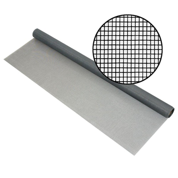 96 in. x 25 ft. Charcoal Fiberglass Screen 18 x 14 Mesh