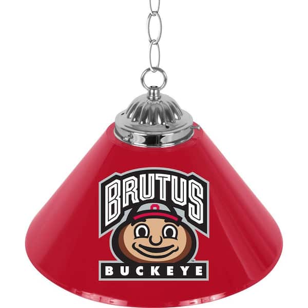Trademark The Ohio State University Brutus 14 in. Stainless Steel Single Shade Hanging Lamp
