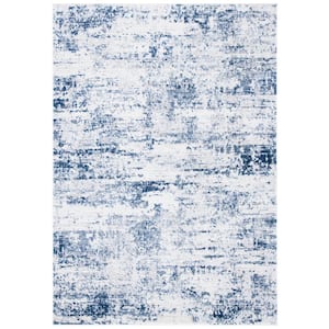 Amelia 4 ft. x 6 ft. Ivory/Navy Abstract Area Rug