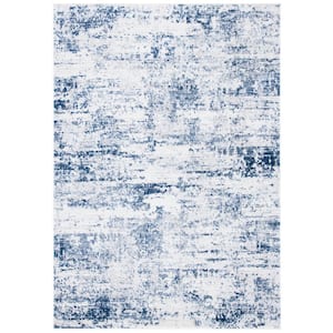 Amelia Ivory/Navy 6 ft. x 9 ft. Abstract Area Rug