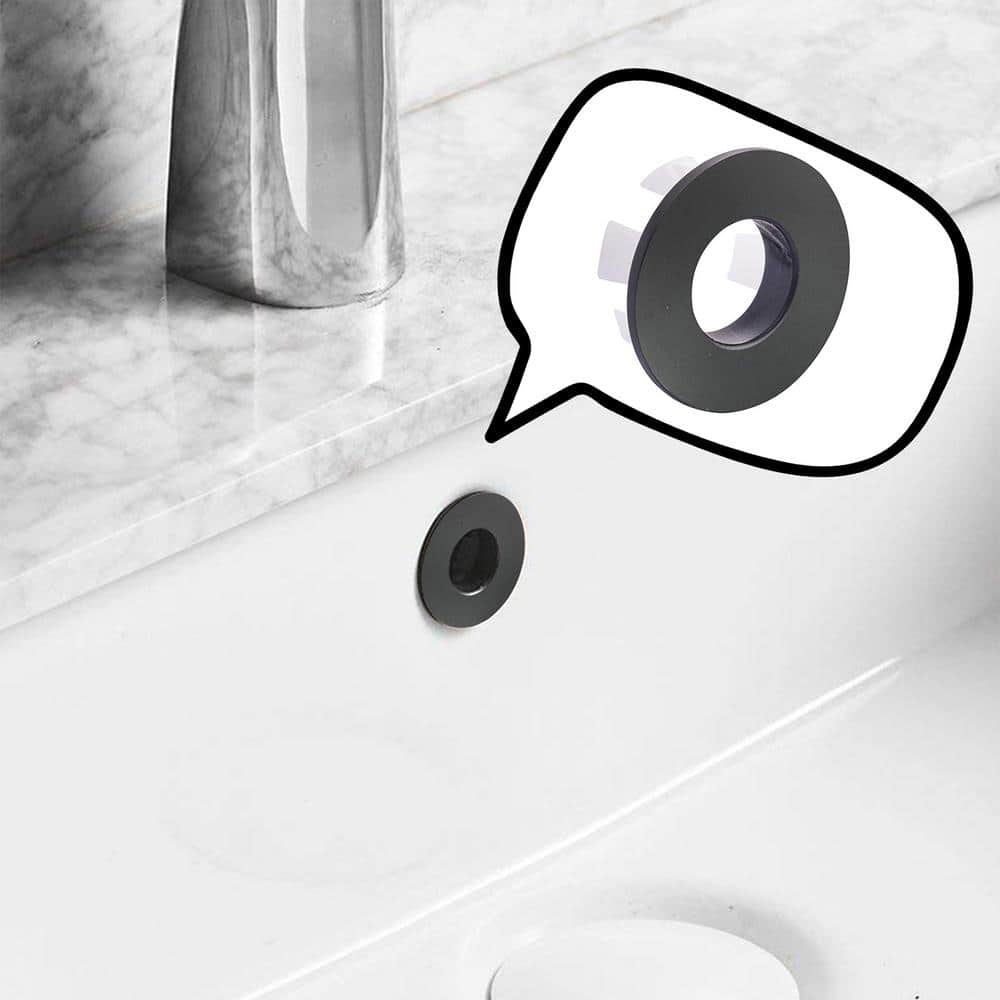 Matte Black Brass Sink Overflow Hole Cover