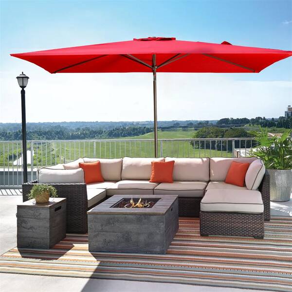 Amazon.com : EHVYBDX Extra Large Red Patio Umbrella, 2.7m