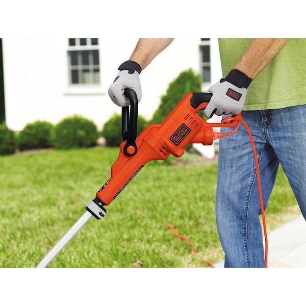 BLACK+DECKER 14 in. 6.5 AMP Corded Electric Single Line 2-in-1 String  Trimmer & Lawn Edger with Automatic Feed and POWERDRIVE GH900 - The Home  Depot