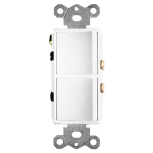 2-Function Rocker Combination Switch in White (120-Volt, 15 AMP(X2))