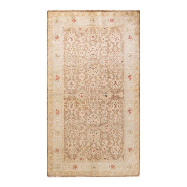 Mogul Traditional Brown 4 ft. 4 in. x 7 ft. 7 in. Oriental Area Rug