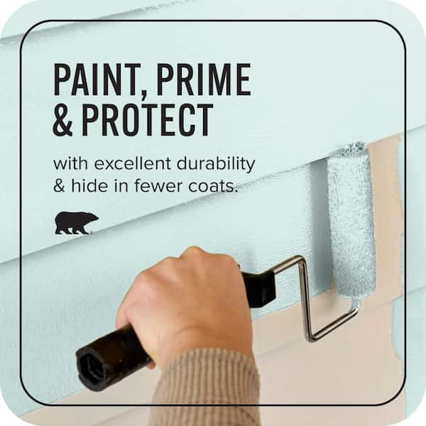 BEHR ULTRA 1 qt. #T14-5 Sky Blue Flat Exterior Paint & Primer