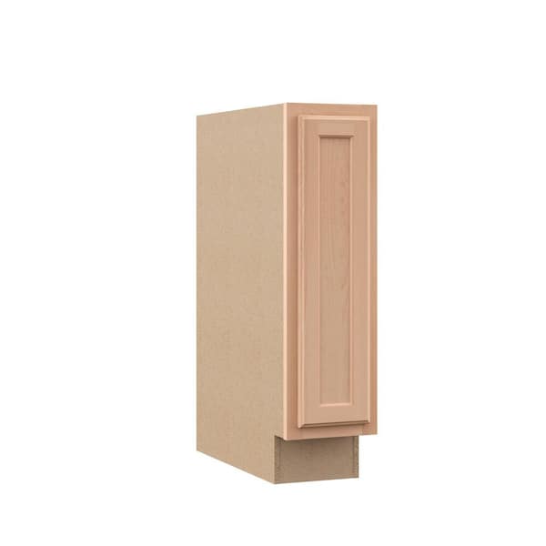Recessed Panel 9 in. W x 24 in. D x 34.5 in. H Assembled Base Cabinet in Unfinished